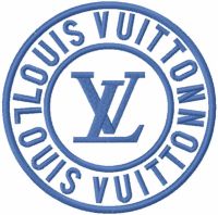 Louis Vuitton round logo without background embroidery design