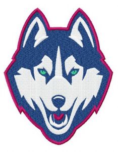 Connecticut Huskies logo 3 embroidery design