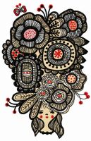 Beehive embroidery design