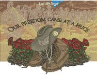Our freedom came at a price embroidery design