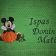 Kitchen napkins with mickey halloween embroidery designs