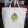 shopping bag with coat of arms of hogwarts embroidery design