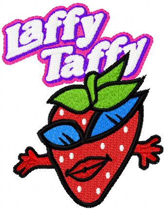 laff taffy strawberry embroidery design