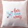 Embroidered cushion with tic tac toe free design