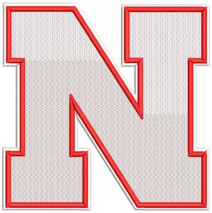 Nebraska Cornhuskers Primary Dark Logo 2016 embroidery design
