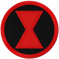 Black Widow logo embroidery design