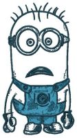 Upset Minion embroidery design