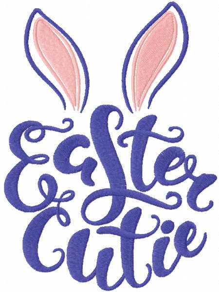 Easter cutie embroidery design