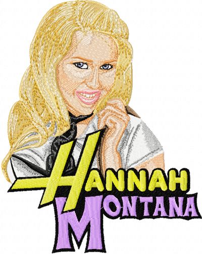 Hannah Montana machine embroidery design