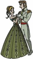Anna and Prince embroidery design