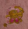 2 baby bibs with machine embroidery