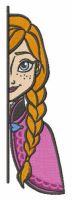 Anna hiding embroidery design