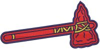 Atlanta Braves tomahawk logo embroidery design