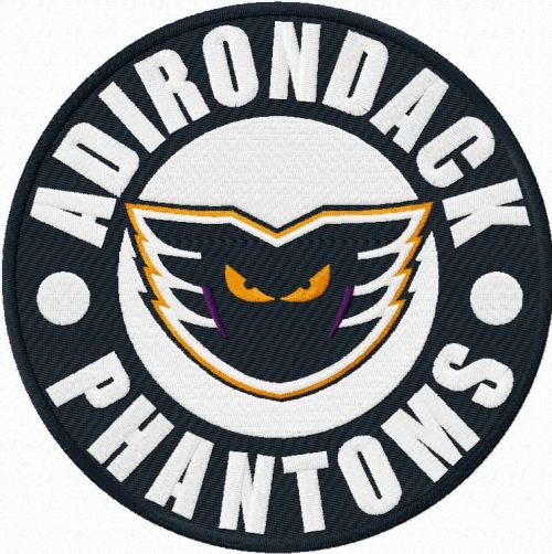 Adirondacks Phantoms logo machine embroidery design