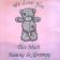 Pink towel with tatty teddy embroidery design