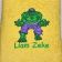 Bath towel with Incredible Hulk design