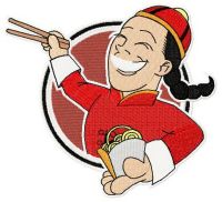 Chinese food embroidery design