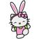 Hello Kitty Easter 2 design embroidered