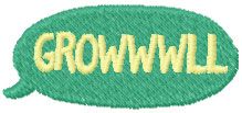 Growwwll embroidery design