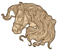 Romantic horse embroidery design