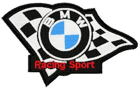 BMW racing logo machine embroidery design