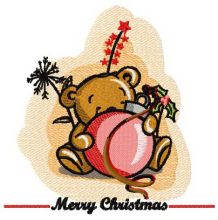 Christmas teddy bear 2 embroidery design