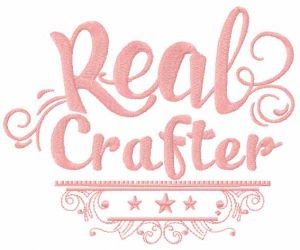 Real crafter embroidery design