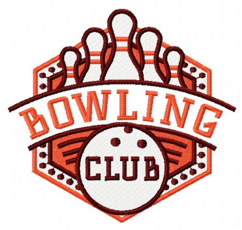 Bowling club 2 machine embroidery design