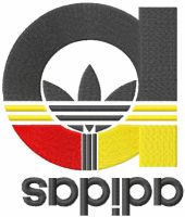 Adidas modern logo embroidery design