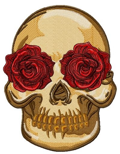 Spanish skull 2 machine embroidery design
