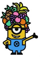 Tropical Minion embroidery design