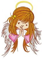 Praying angel 4 embroidery design