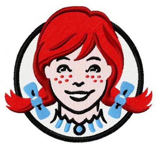 Wendy's logo 2 machine embroidery design