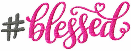 Blessed free embroidery design