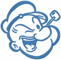 Popeye sailor embroidery design