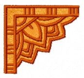Egyptian corner ornament embroidery design