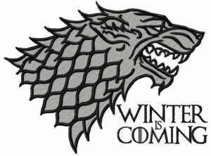 Winter is Coming embroidery design