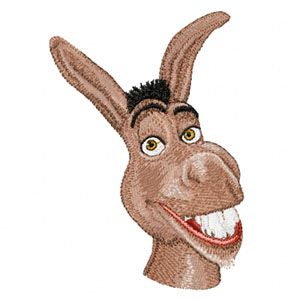 Donkey embroidery design