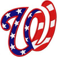 Washington Nationals USA embroidery design