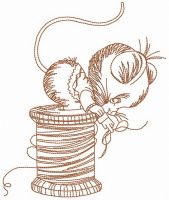 Mousekin making bow embroidery design