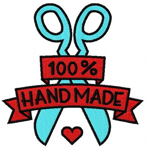 100% handmade 2 machine embroidery design