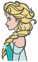 Amazing Elsa embroidery design