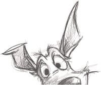 Dog ears stick out embroidery design