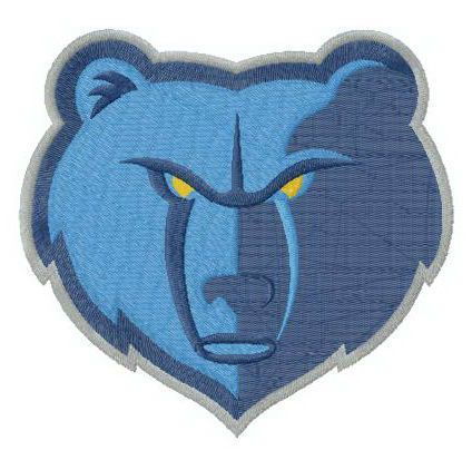 Memphis Grizzlies alternative logo machine embroidery design
