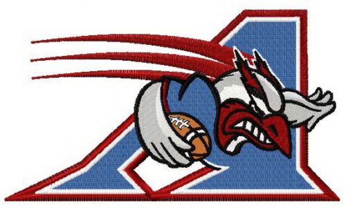 Montreal Alouettes logo machine embroidery design