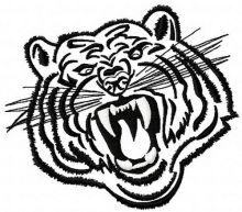 Bengal tiger 5 embroidery design