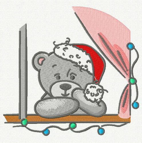 Waiting for Christmas 3 machine embroidery design