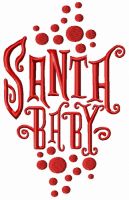 Santa baby embroidery design