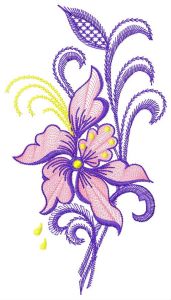 Lily 1 embroidery design