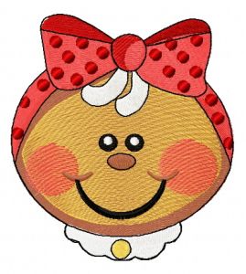 Gingerbread girl 2 embroidery design